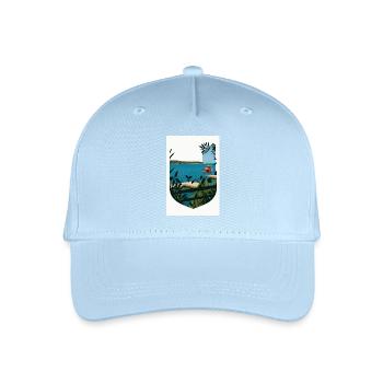 Island view – Croatian relaxation zone - Organic Kids’ Baseball Cap - light blue - Front
