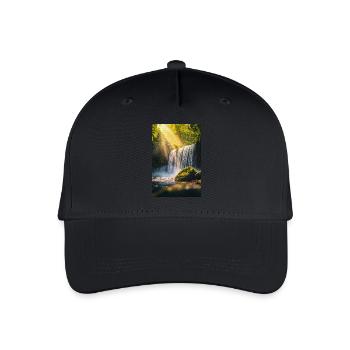 Golden Light Waterfall Escape - Organic Kids’ Baseball Cap - black - Front