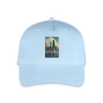 Die Skyline von Chicago mit Segelbooten - Kinder Bio Basecap - Hellblau - Vorne