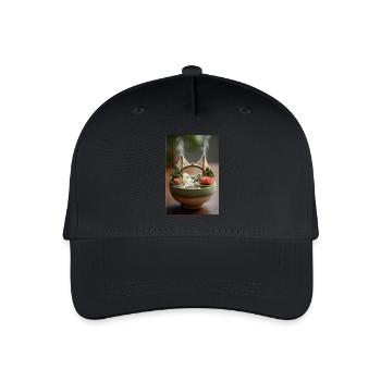 Ramen Bridge Art Schale - Kinder Bio Basecap - Schwarz - Vorne