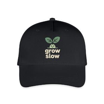 Grow Slow – Plant Sprout - Organic Kids’ Baseball Cap - black - Front