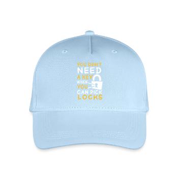 Funny Locksmith Picking Locks Hobbyist Graphic - Organic Kids’ Baseball Cap - light blue - Front