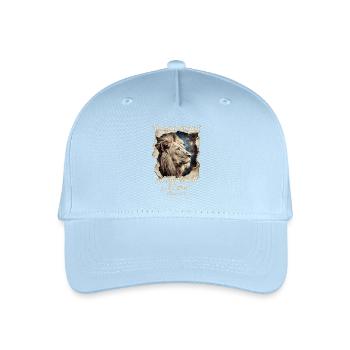 Löwe Bibelvers Christlich - Kinder Bio Basecap - Hellblau - Vorne