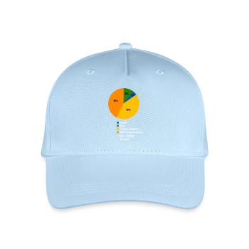 Funny Crossbow Hunting Pie Chart Hunter Gift - Organic Kids’ Baseball Cap - light blue - Front