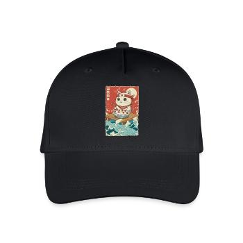 Bouillie de semoule au chat de Kawaii - Casquette de baseball bio Enfant - noir - Devant