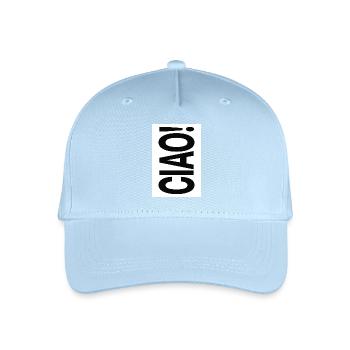 Ciao Typografie Vertikal Minimal Design - Kinder Bio Basecap - Hellblau - Vorne