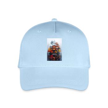 KEINE ADRESSE BENÖTIGT - Moderne Villa der Herbstinsel - Kinder Bio Basecap - Hellblau - Vorne