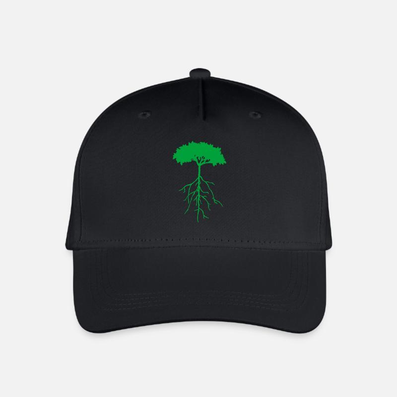 root tree - Organic Kids’ Baseball Cap - black
