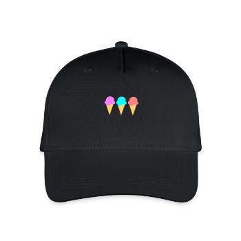 Ice Cream Ice Cream Strawberry Ice Cream Summer Festival - Organic Kids’ Baseball Cap - black - Front