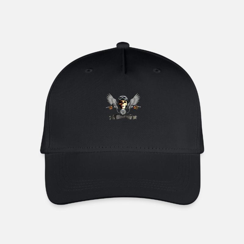 biker_skull_c - Casquette de baseball bio Enfant - noir