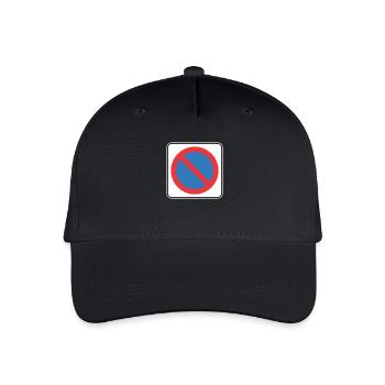 Road sign restricted - Organic Kids’ Baseball Cap - black - Front