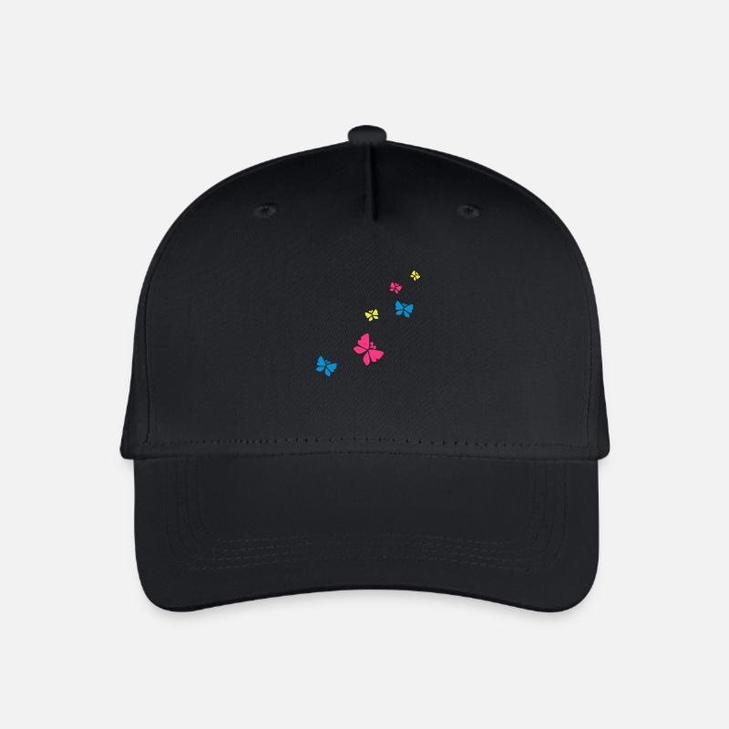 schmetterlings - Kinder Bio Basecap - Schwarz
