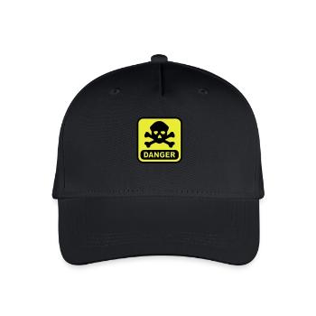 Danger Totenkopf - Kinder Bio Basecap - Schwarz - Vorne