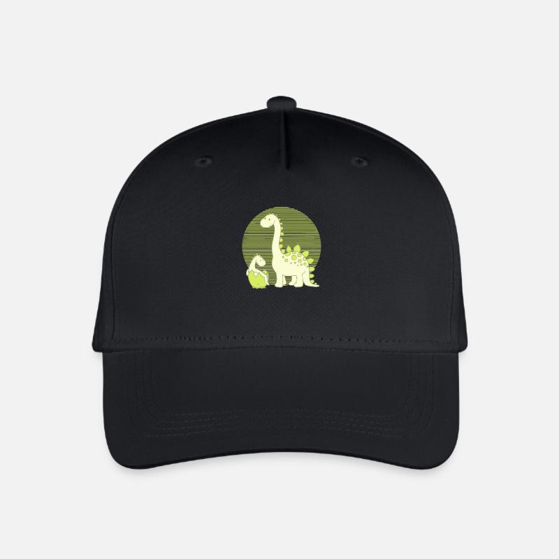 Dinosaur Mom with Hatching Egg - Kinder Bio Basecap - Schwarz