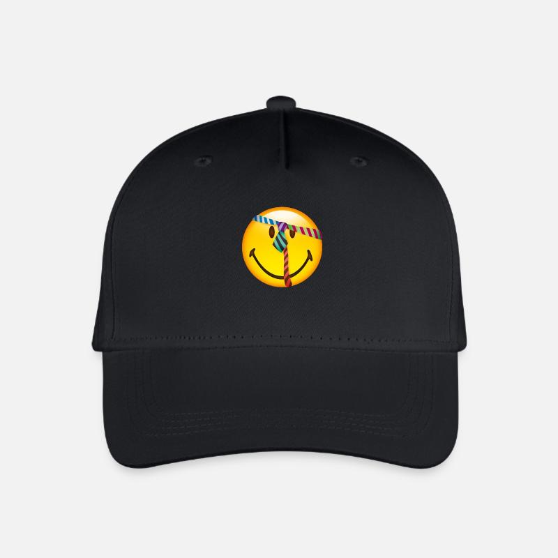 Smiley Tie - Organic Kids’ Baseball Cap - black