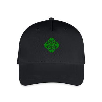 Keltischer Knoten - Kinder Bio Basecap - Schwarz - Vorne