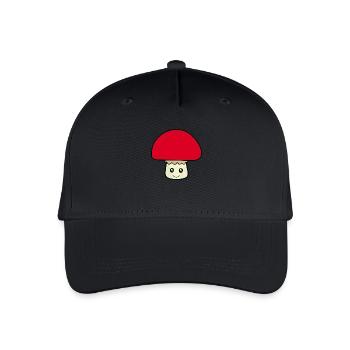 Kawaii Pilz Kawaii Sticker Kawaii clothes Geschenk - Kinder Bio Basecap - Schwarz - Vorne