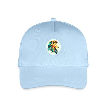 Löwenkopf - Kinder Bio Basecap - Hellblau - Vorne