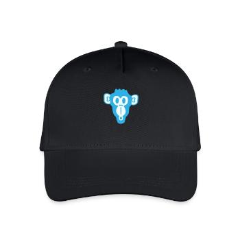 Wondered Curious Monkey Head Fright Face - Organic Kids’ Baseball Cap - black - Front