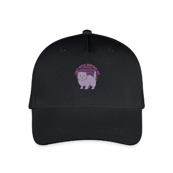 Crazy British Shorthair Lady Cat Kitten Mother - Organic Kids’ Baseball Cap - black - Front