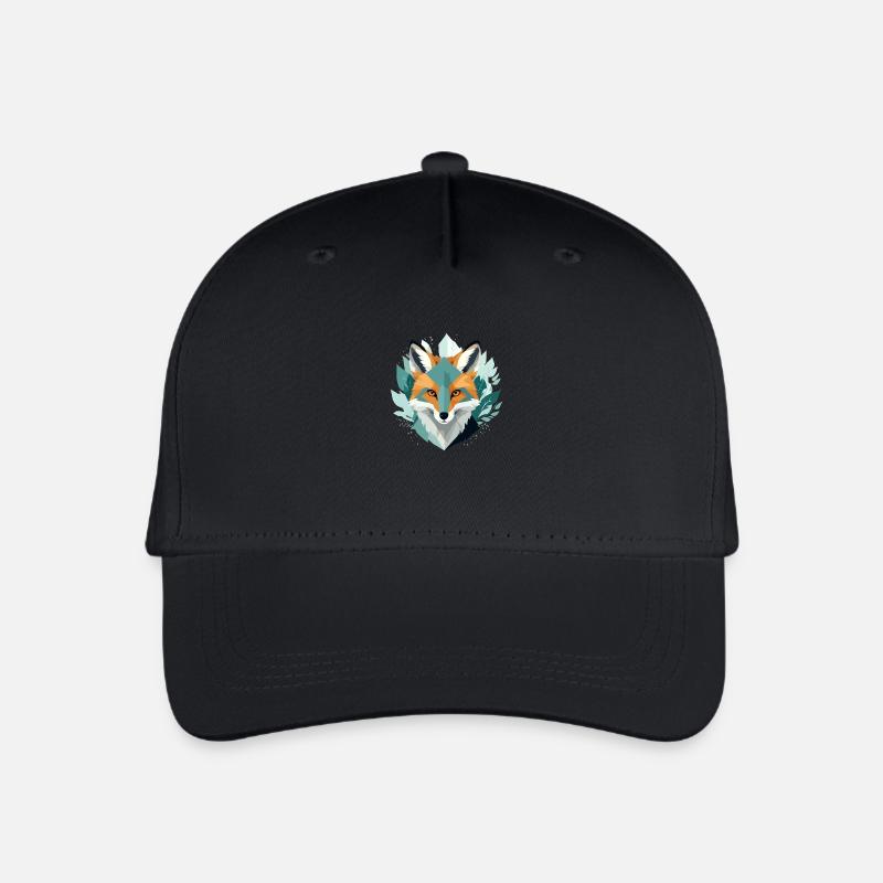 Fuchs Tier Tier Natur Im Freien Aquarell - Kinder Bio Basecap - Schwarz