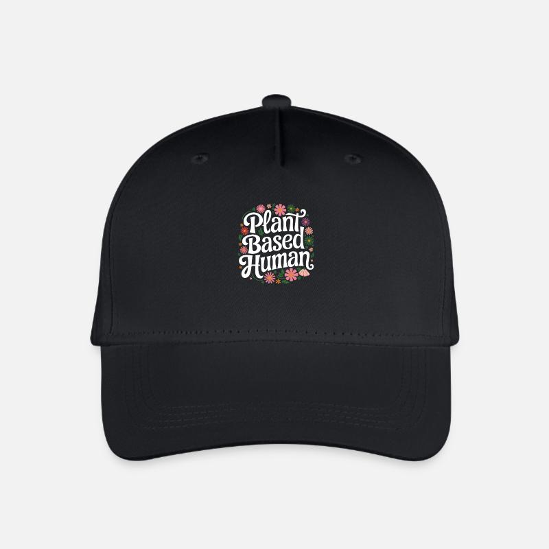 Vegetarisch Vegan Veggie Vegetarier - Kinder Bio Basecap - Schwarz