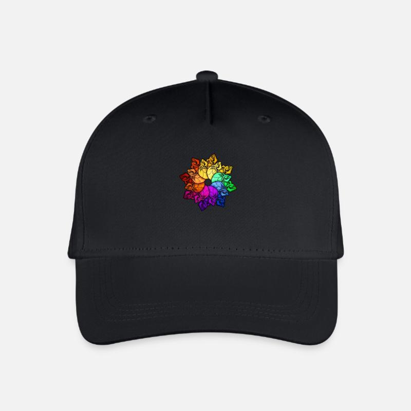 Crâne arc-en-ciel - Casquette de baseball bio Enfant - noir