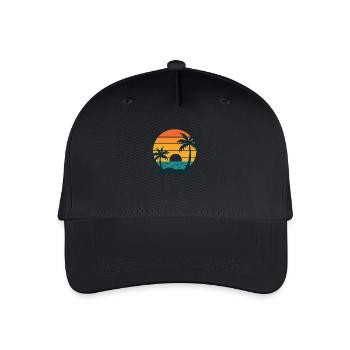 Retro Sunset Escape - Organic Kids’ Baseball Cap - black - Front