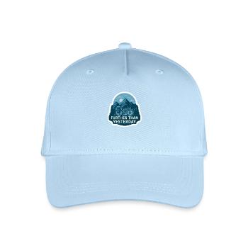 Further Than Yesterday - Bikepacking - Organic Kids’ Baseball Cap - light blue - Front