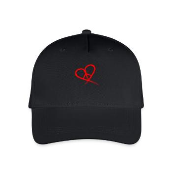 Peace Symbol Hippie Herz Frieden Freiheit Liebe - Kinder Bio Basecap - Schwarz - Vorne