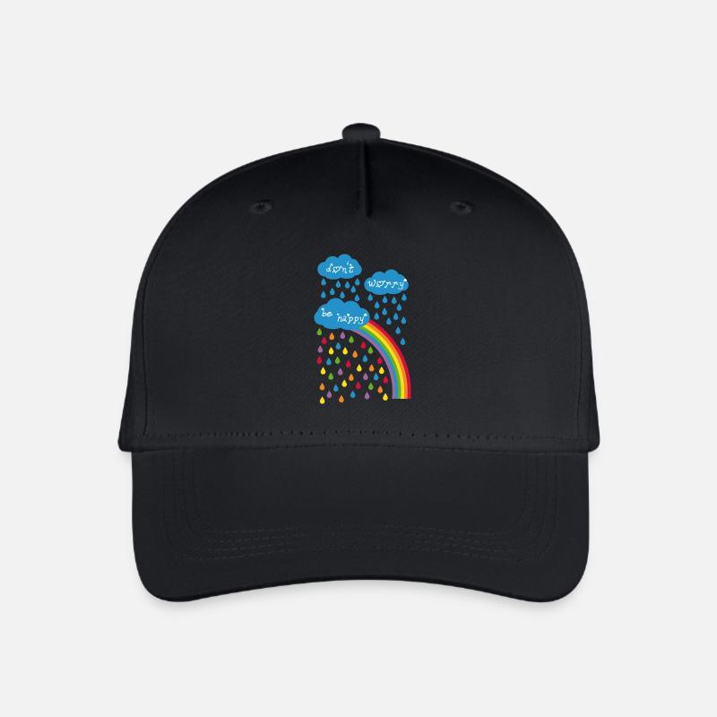 dont worry be happy - Kinder Bio Basecap - Schwarz