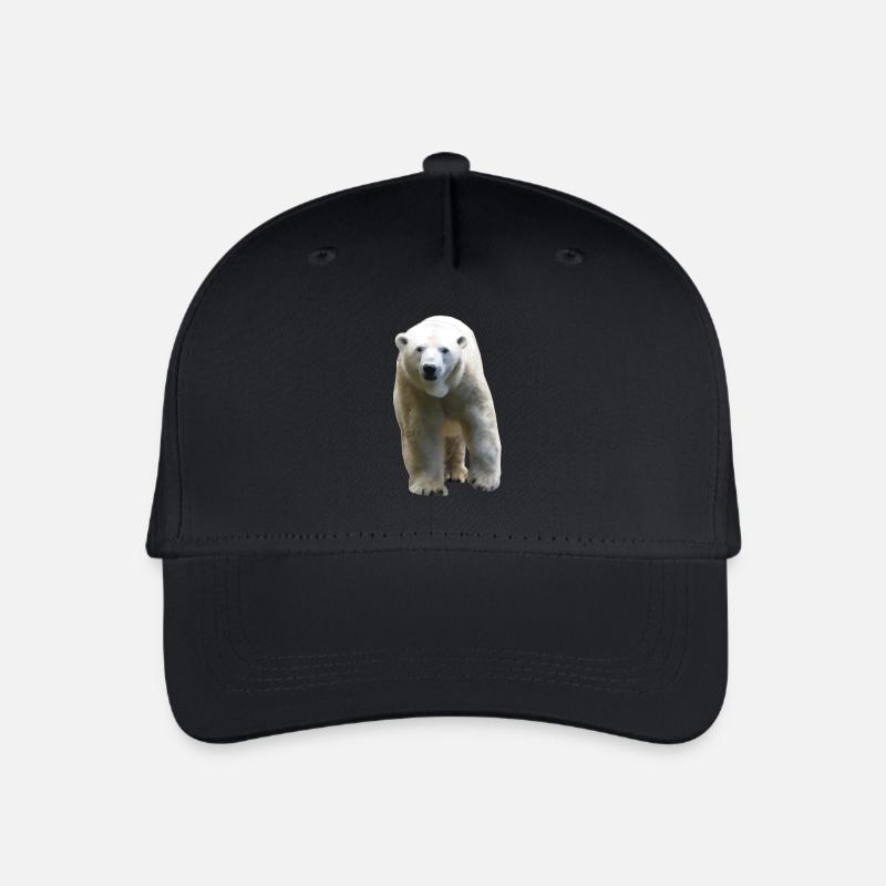 Polar Bear - Eisbär - Kinder Bio Basecap - Schwarz