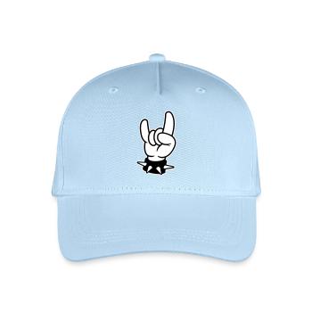 metal hand rock - Kinder Bio Basecap - Hellblau - Vorne