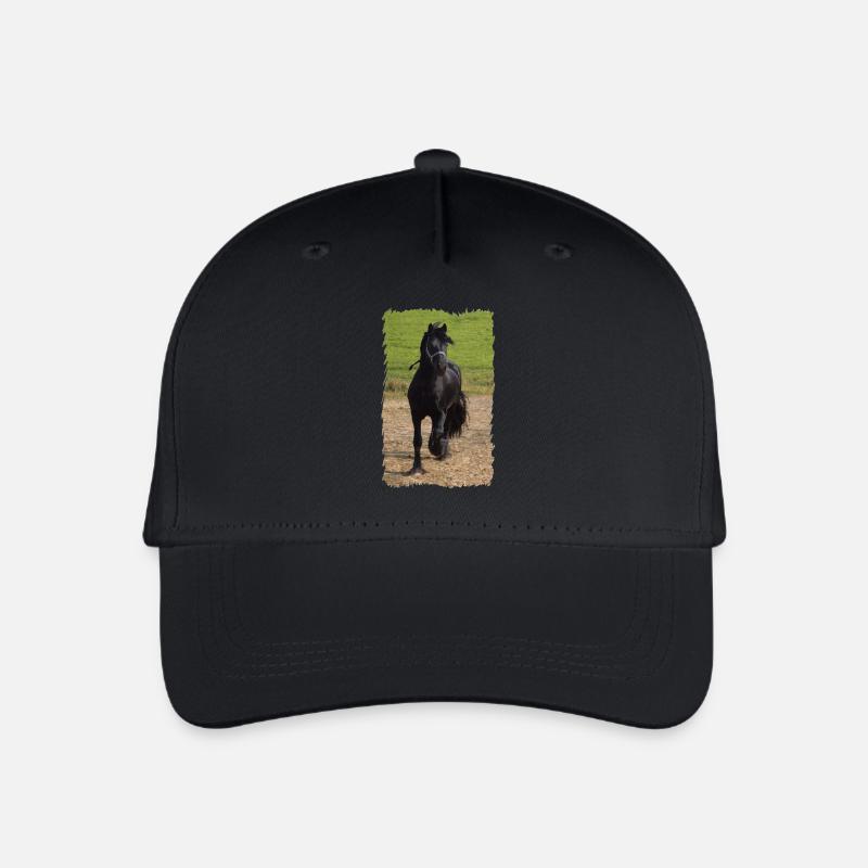 Friesenhengst - Kinder Bio Basecap - Schwarz