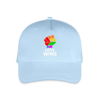 Love wins - Kinder Bio Basecap - Hellblau - Vorne