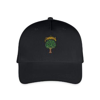 Cousinade tree nature to customize - Organic Kids’ Baseball Cap - black - Front