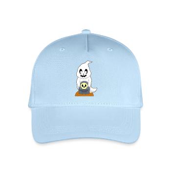 Geist Halloween Grabstein - Kinder Bio Basecap - Hellblau - Vorne