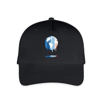 Réchauffement des rayures Changement de température mondiale 1850-2022 - Casquette de baseball bio Enfant - noir - Devant