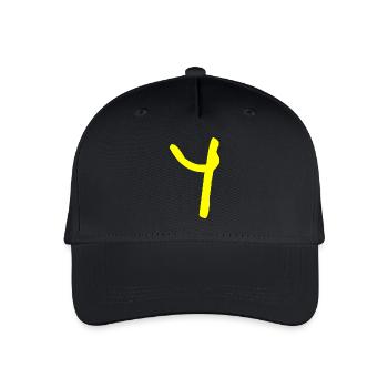 Buchstabe Y - Kinder Bio Basecap - Schwarz - Vorne
