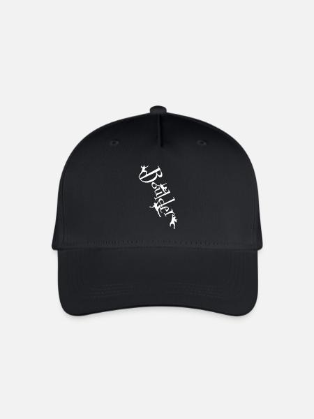 Boulder Bouldern Bouldering Boulderer - Kinder Bio Basecap - Schwarz