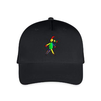 Hampelmann - Kinder Bio Basecap - Schwarz - Vorne