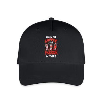Horrorfilme und Kaffee - Kinder Bio Basecap - Schwarz - Vorne