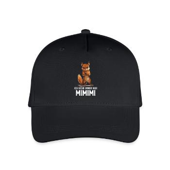 Eichhörnchen Baumhörnchen Ich höre immer Mimimi - Kinder Bio Basecap - Schwarz - Vorne