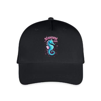 Seahorse Girl - Kinder Bio Basecap - Schwarz - Vorne