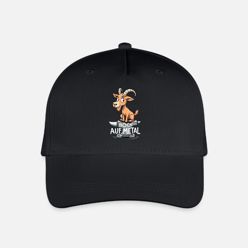 Bock auf Metal - Kinder Bio Basecap - Schwarz