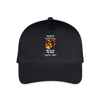 Hund Vierbeiner Hundeliebe Pfote Herz Hundetrainer - Kinder Bio Basecap - Schwarz - Vorne