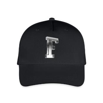 Chrome ,, F " Metallic - Kinder Bio Basecap - Schwarz - Vorne