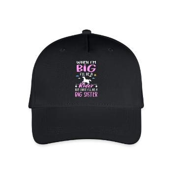I´ll Be A Big Sister Rider Girls Announcement - Kinder Bio Basecap - Schwarz - Vorne