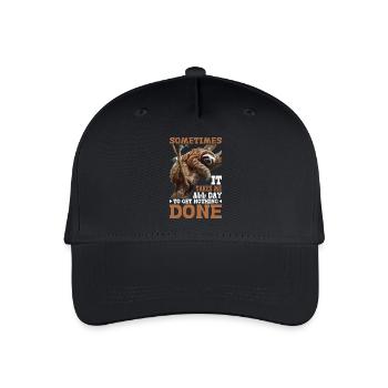 Sometimes It Takes Me All Day To Get Nothing Done2 - Kinder Bio Basecap - Schwarz - Vorne