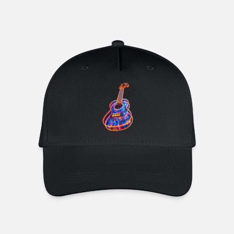 Ukulele - Kinder Bio Basecap - Schwarz